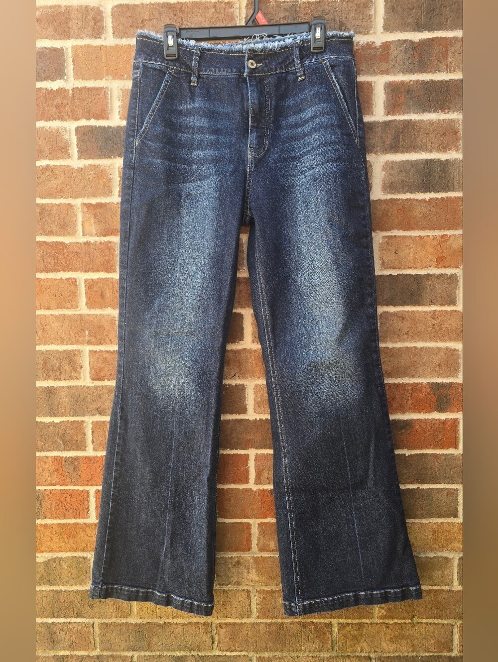KanCan Streetwear Fringed/Raw Waistband Jeans Size 11/29